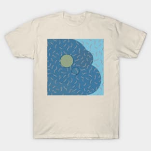 Blue Waves | Abstract Shape T-Shirt